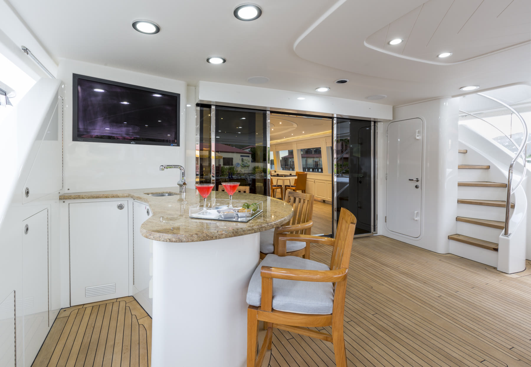 Bar, after. Yacht interior by M2Develop, Fort Lauderdale