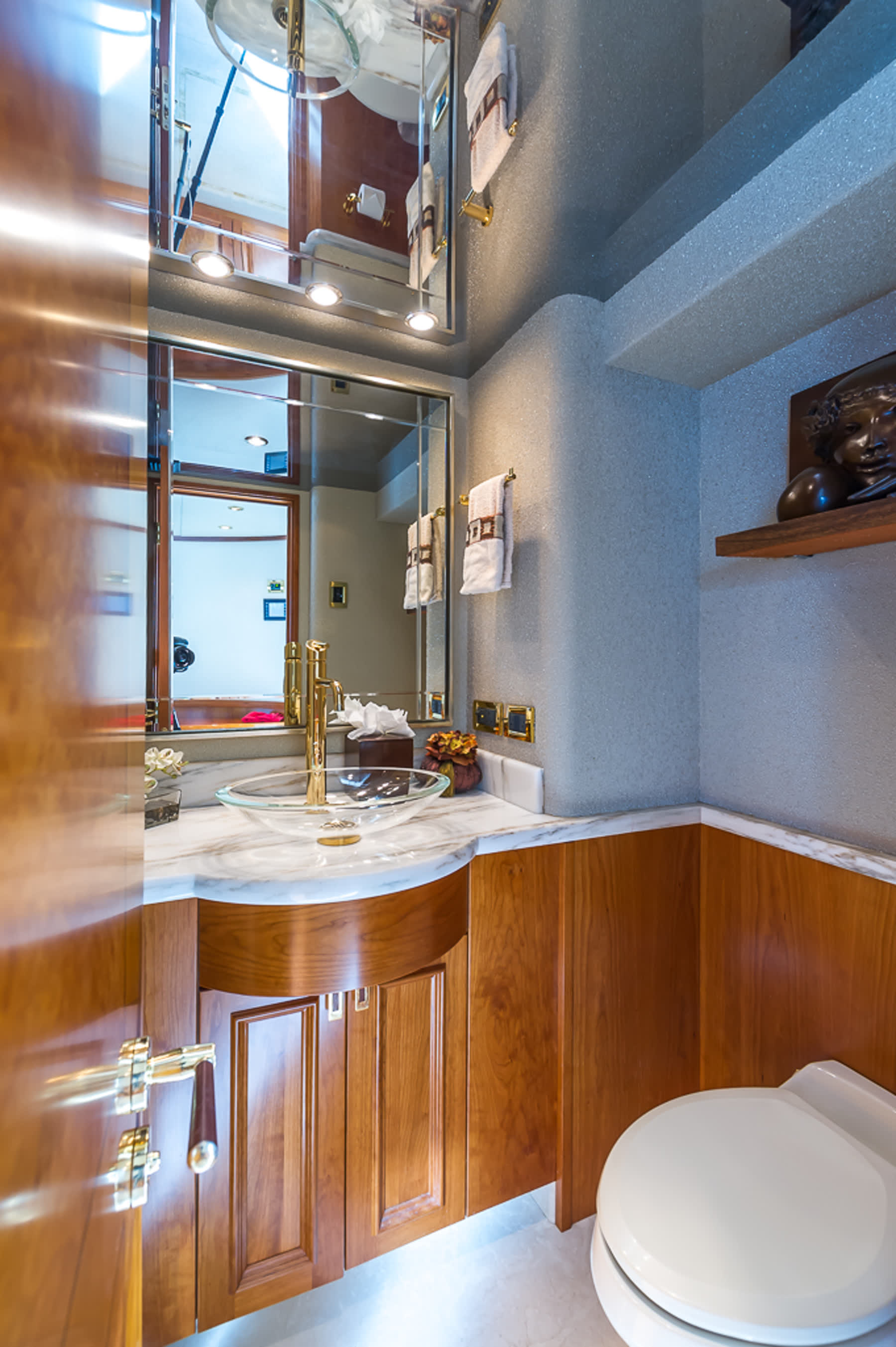 Day head, before. Yacht interior by M2Develop, Fort Lauderdale