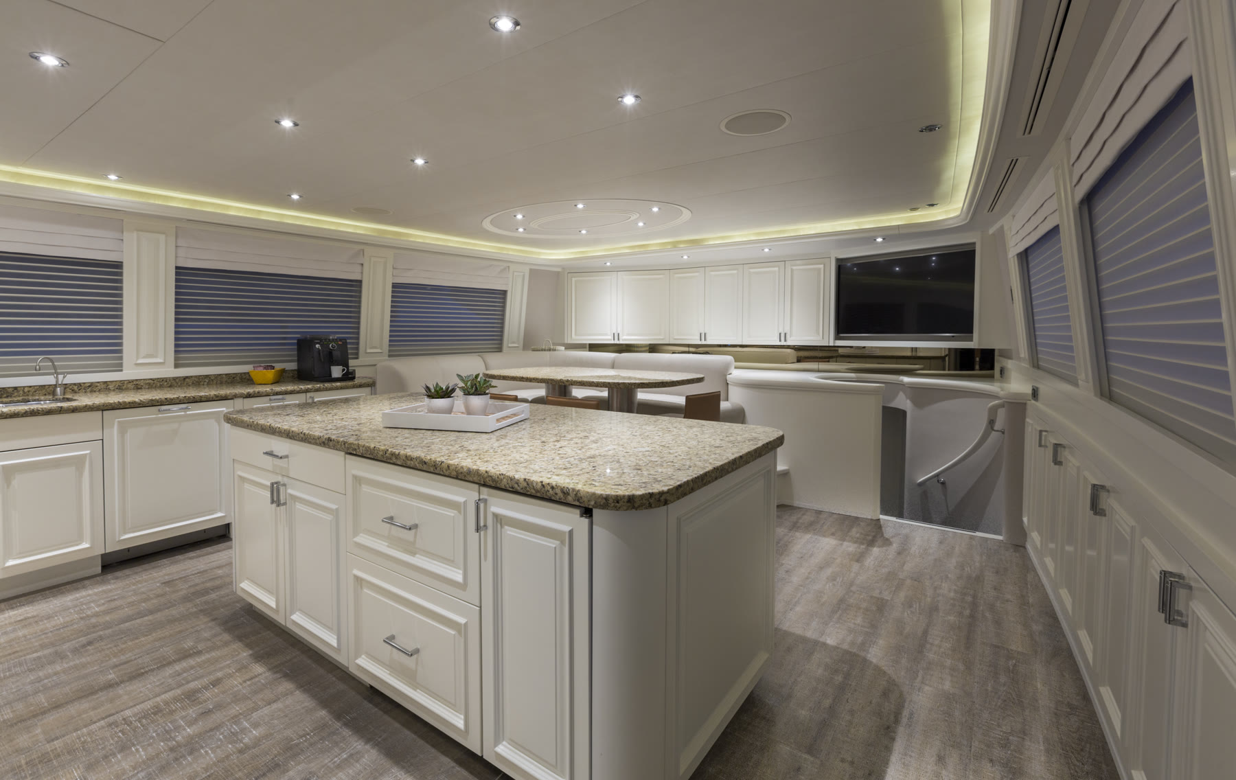 Galley, after. Yacht interior by M2Develop, Fort Lauderdale