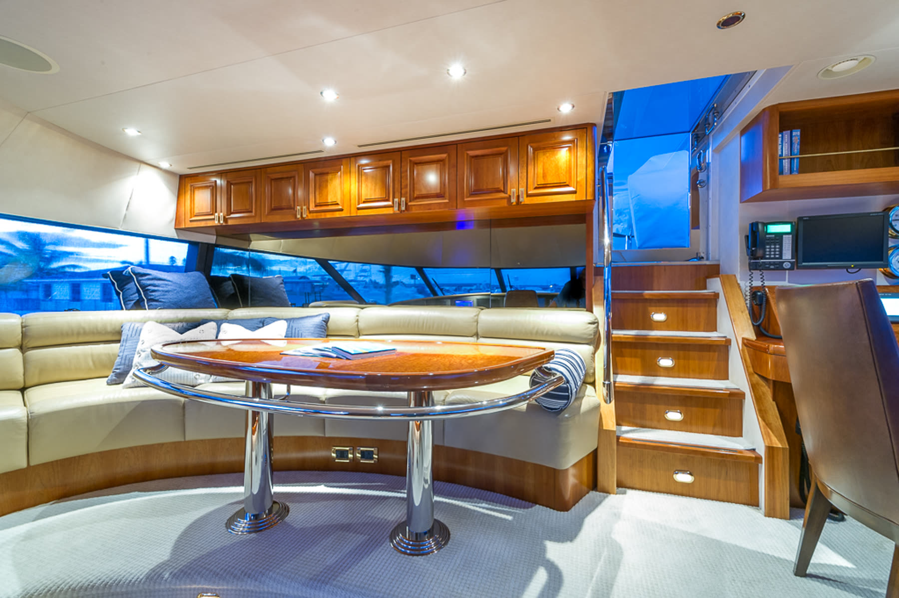 Pilothouse, before. Yacht interior by M2Develop, Fort Lauderdale
