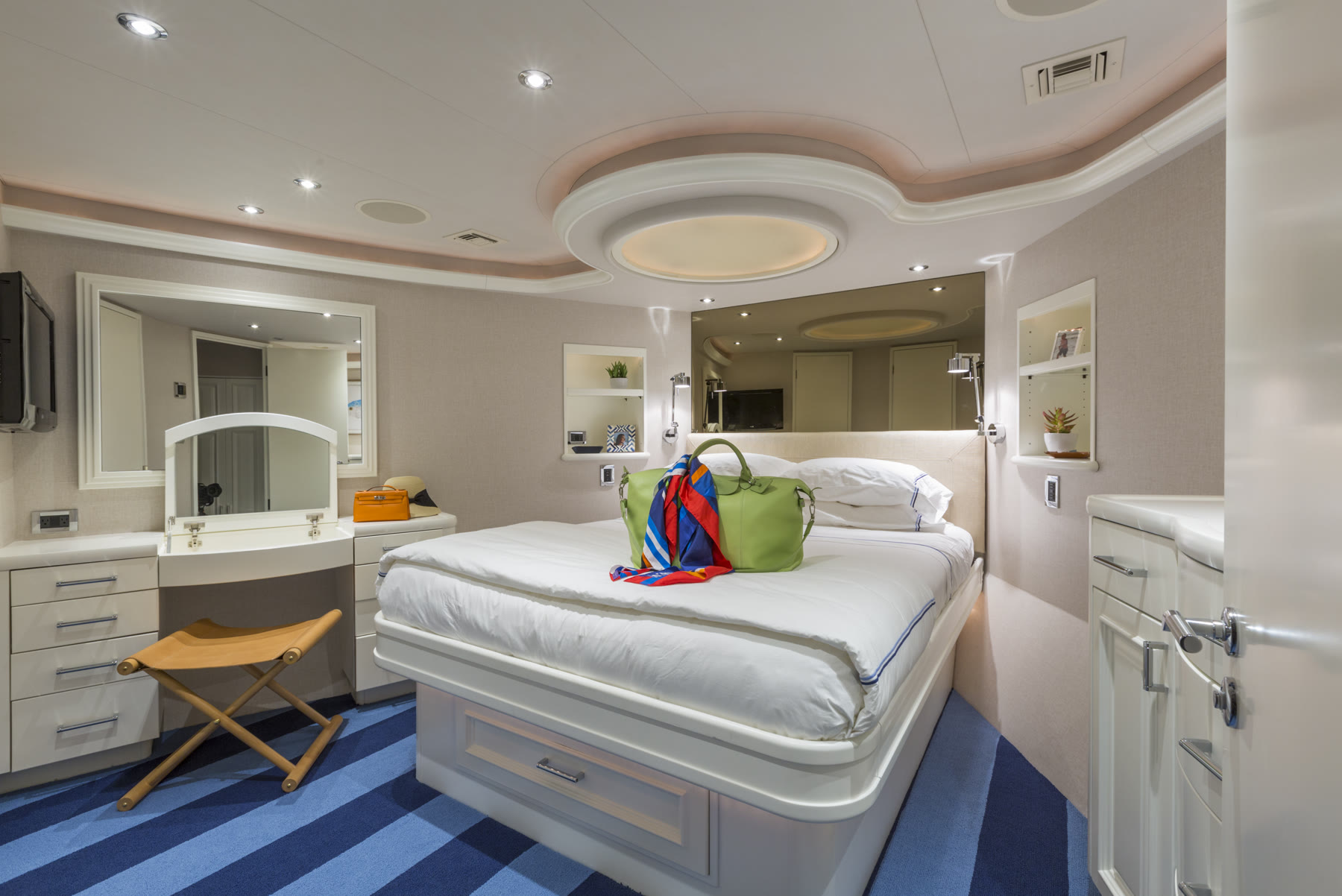 VIP cabin, after. Yacht interior by M2Develop, Fort Lauderdale