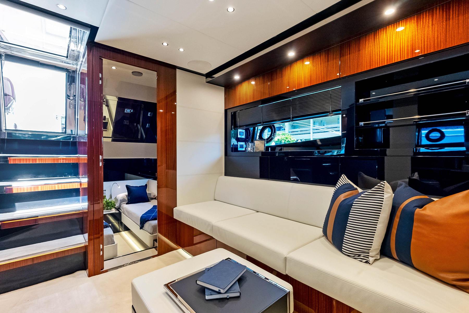 Cabin lounge. Interior by M2Develop, Fort Lauderdale