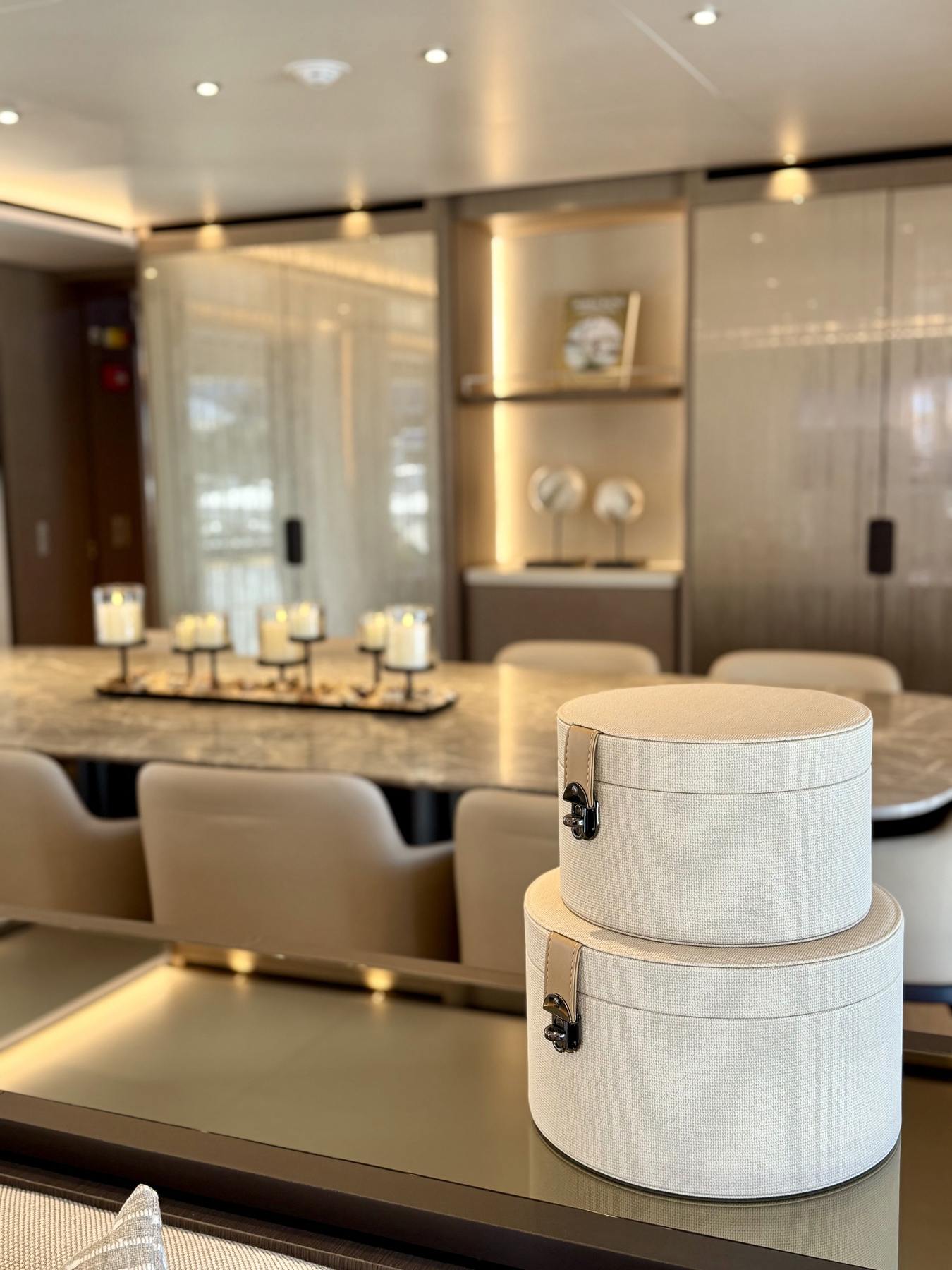 Styling accessories. Yacht interior by M2Develop, Fort Lauderdale