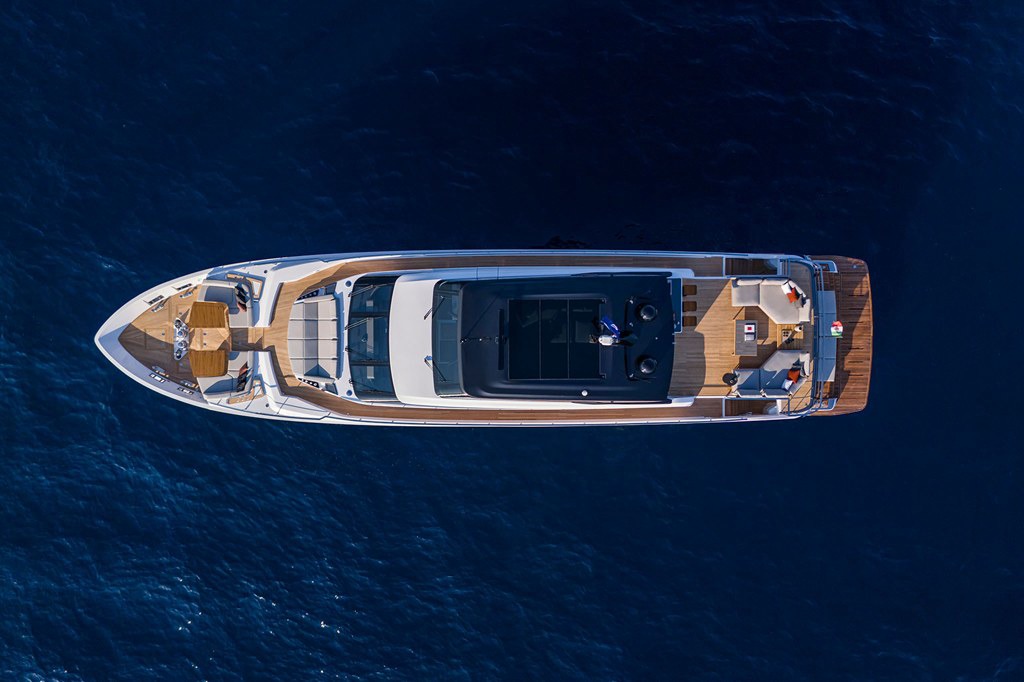 Overhead aerial. Yacht exterior by M2Develop, Fort Lauderdale