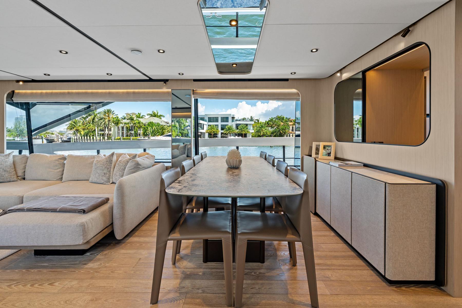 Dining. Yacht interior by M2Develop, Fort Lauderdale