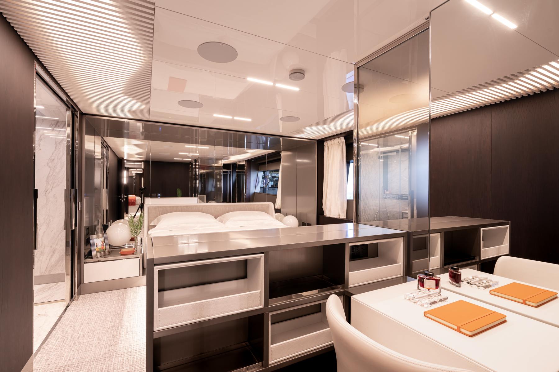 Owner stateroom. Interior by M2Develop, Fort Lauderdale