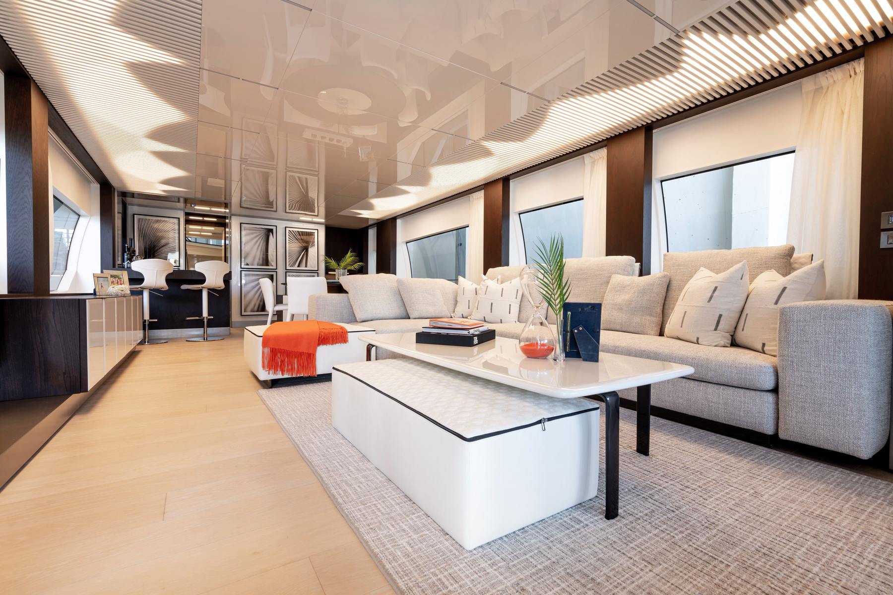 Main salon. Yacht interior by M2Develop, Fort Lauderdale