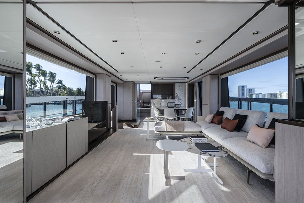 Main salon. Interior by M2Develop, Fort Lauderdale