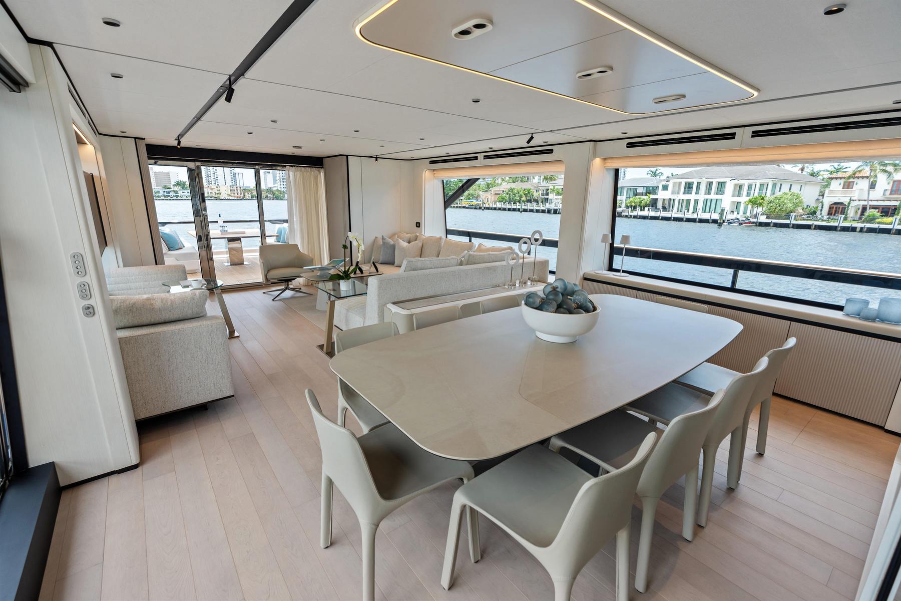 Dining. Yacht interior by M2Develop, Fort Lauderdale