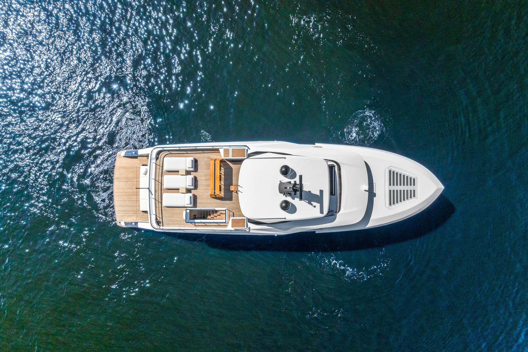 Overhead aerial. Yacht exterior by M2Develop, Fort Lauderdale