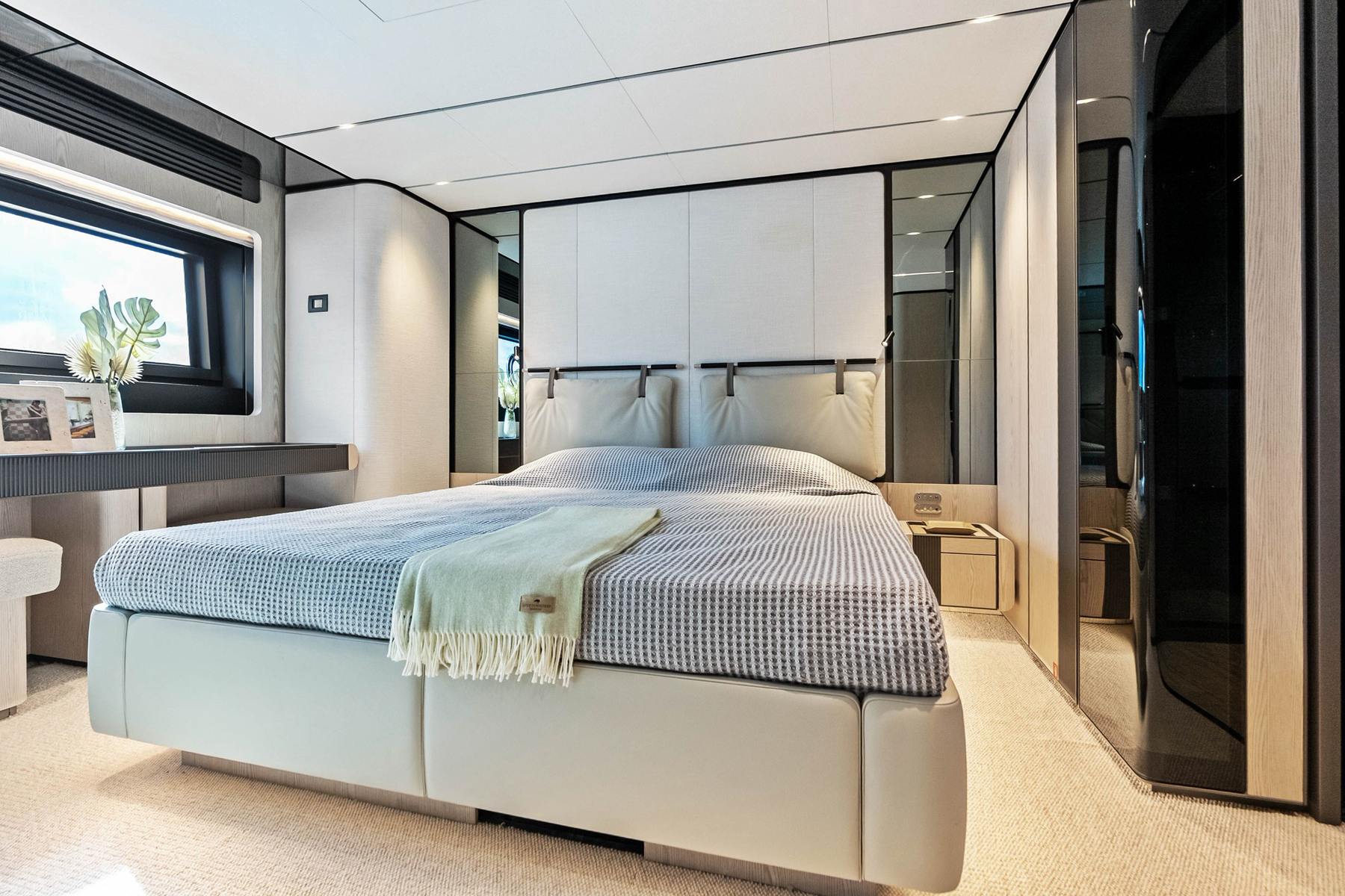Owner's stateroom. Yacht interior by M2Develop, Fort Lauderdale