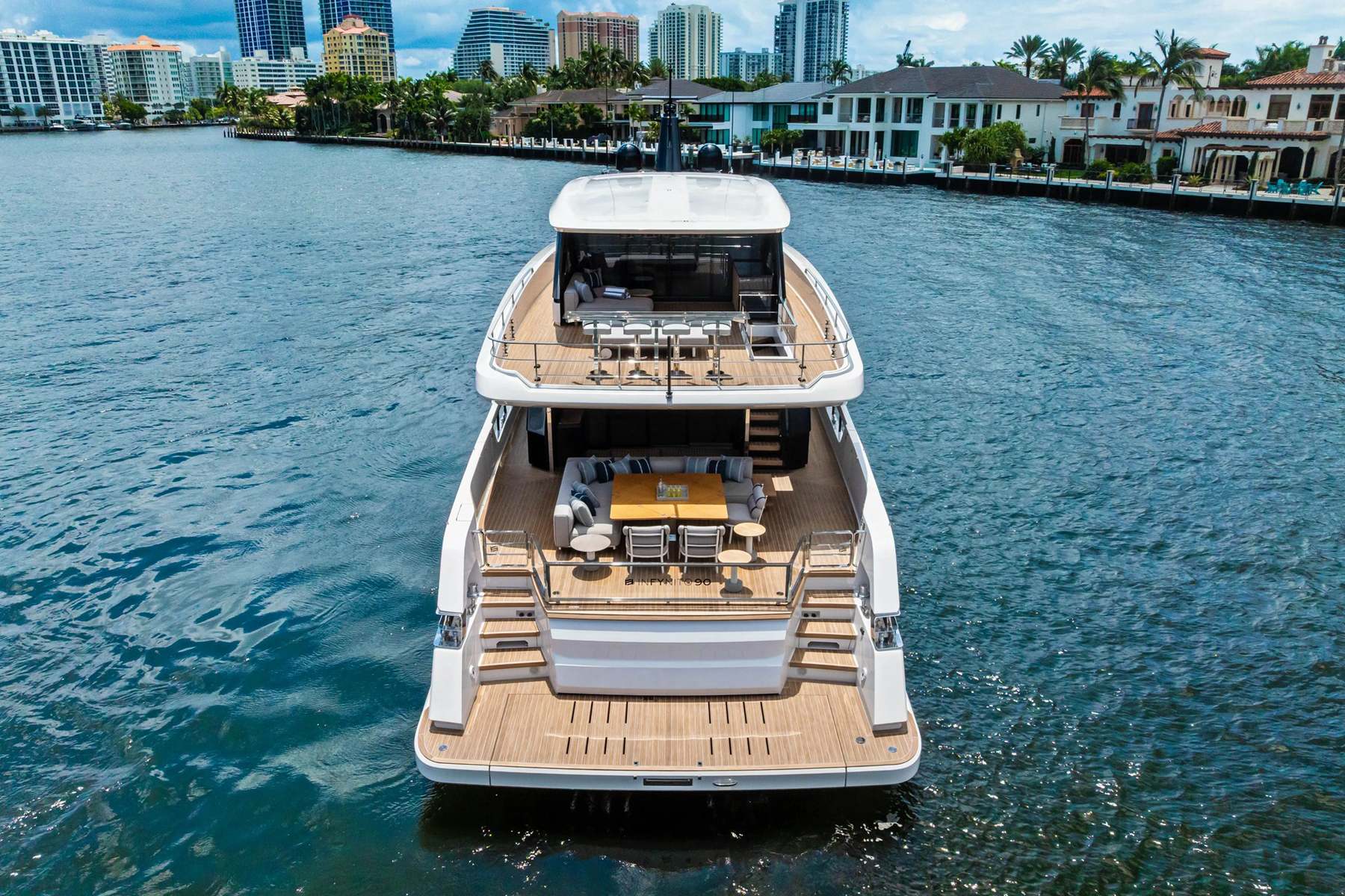 Aerial, stern. Yacht exterior by M2Develop, Fort Lauderdale