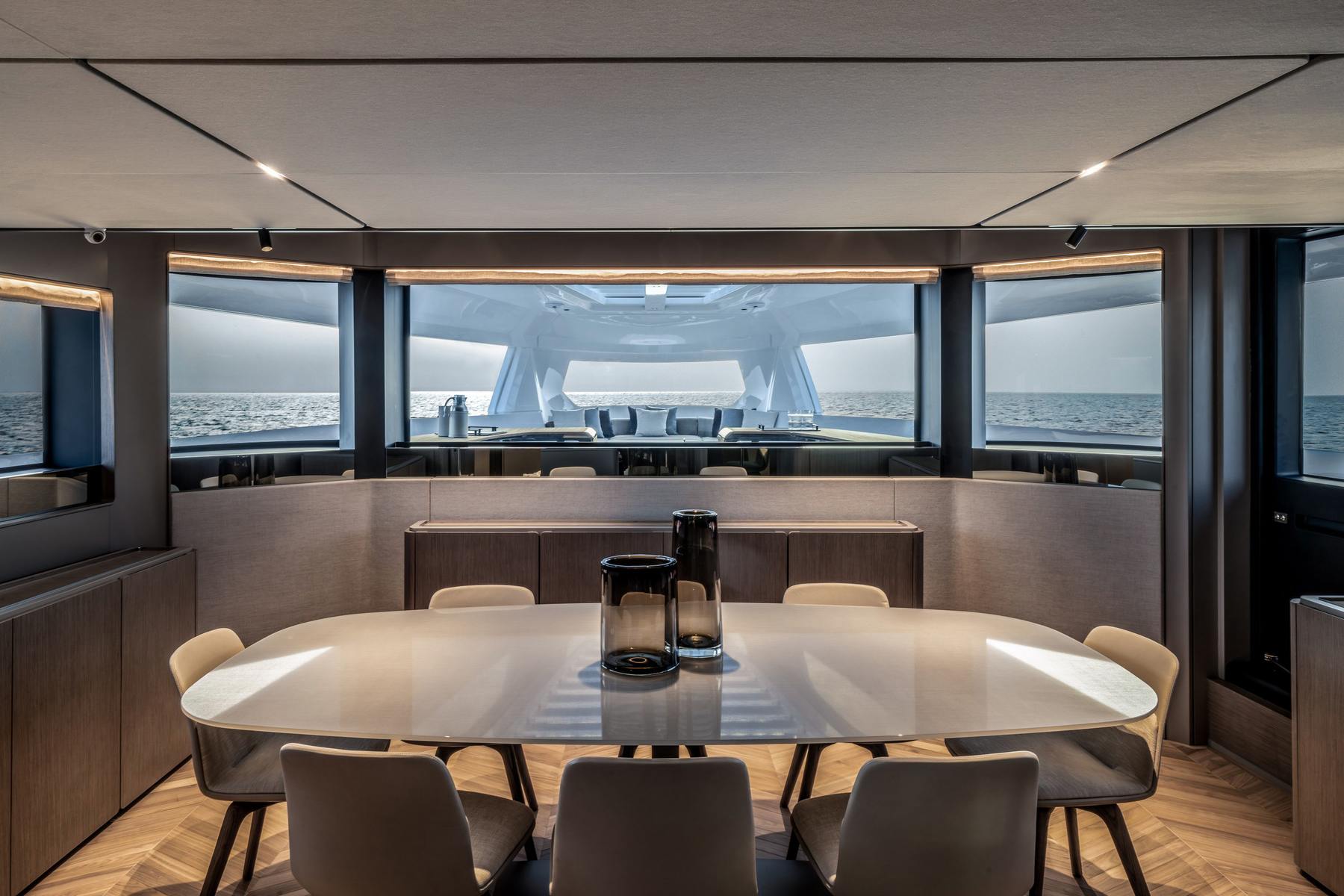 Dining. Yacht interior by M2Develop, Fort Lauderdale