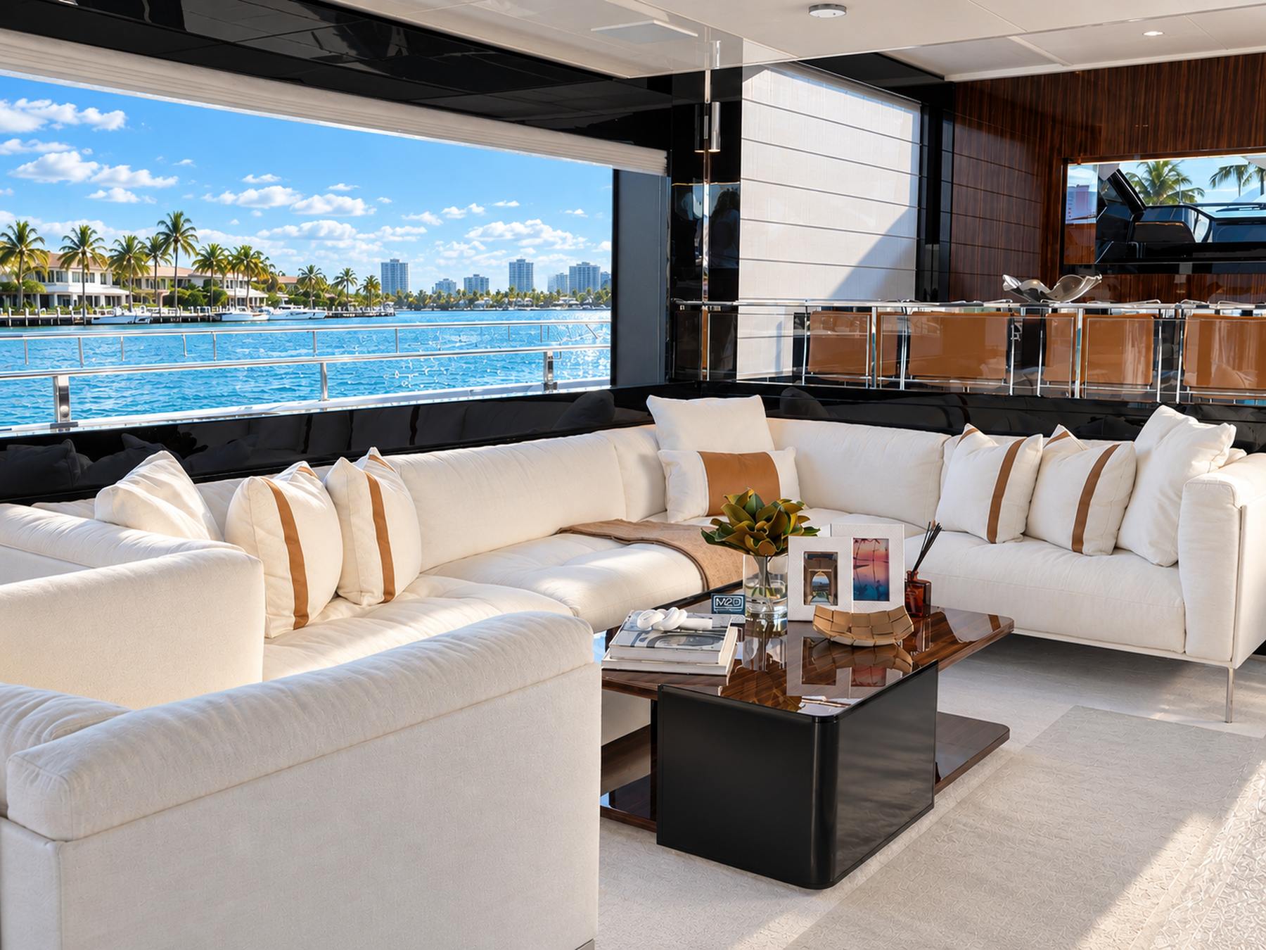 Main salon. Interior by M2Develop, Fort Lauderdale