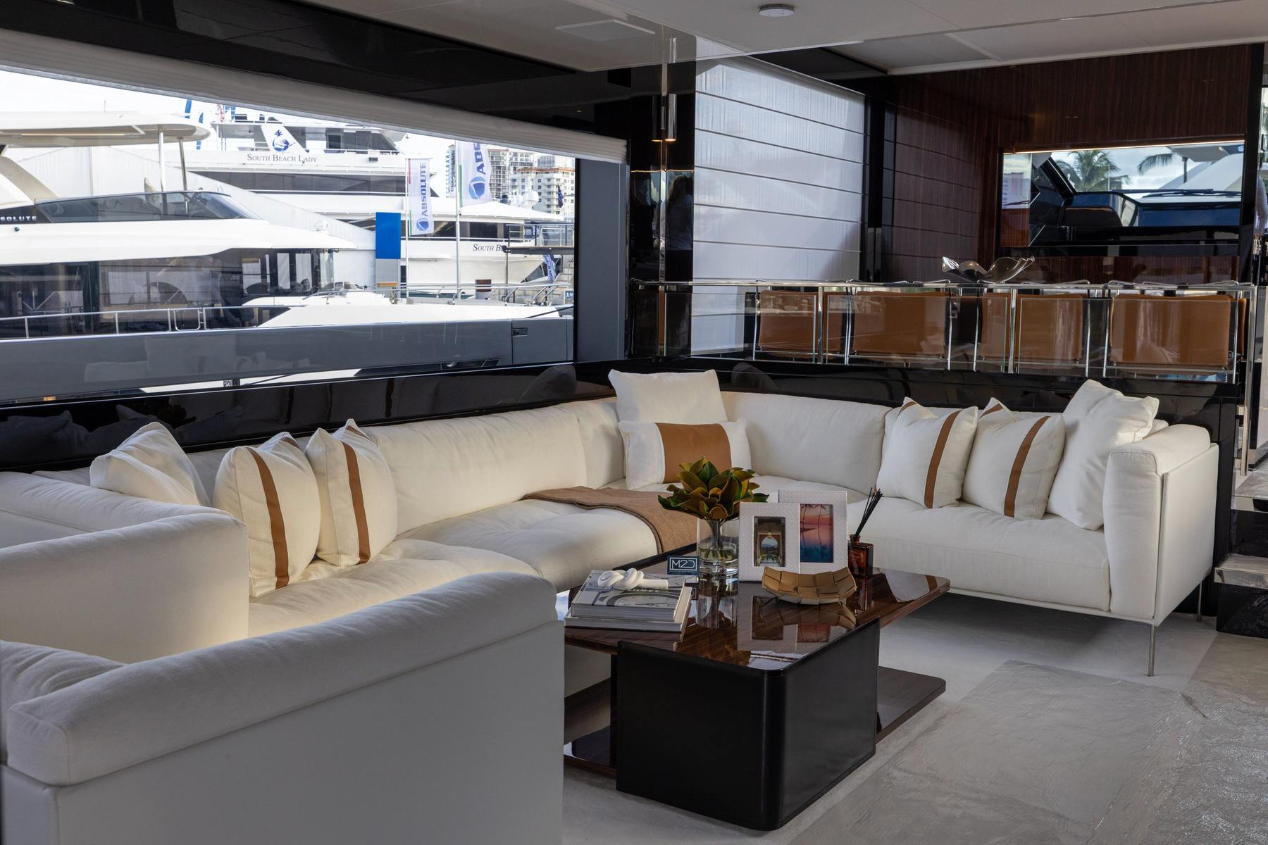 Main salon. Yacht interior by M2Develop, Fort Lauderdale